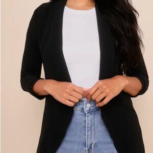 Lulus- Black Lightweight Blazer